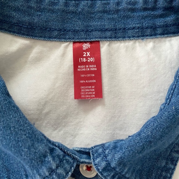 CHRISTMAS PATCHWORK SHIRT Holiday Blouse Women Button-Down 2X Cute - Picture 4 of 16